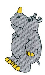 Vyšívané nažehlovací obrázky velké - nosorožec